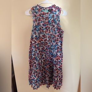 Women’s Nicole Miller Floral Pleated A-Line Dress Size 2